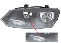Hauptscheinwerfer Scheinwerfer H7/H7 PY21W Links FüR VW Polo 6R 6C 6R_