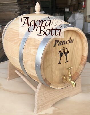 Contenitori Vino Inox Botte In Rovere Francese Da 20 Litri Con Rubinetto Acciaio Inox - Per Vino, Distillati E Aceto Botte Vino Legno - Foto 7