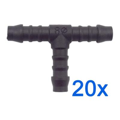 20 x YOU.S Leitungsverbinder Schlauchverbindungsstück RGV Ø 8 / 8 / 8 mm T-Stück