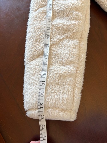 Tommy Hilfiger Sport White/Cream Teddy Fleece Zip Up Puffer Jacket Size Small - Picture 9 of 11