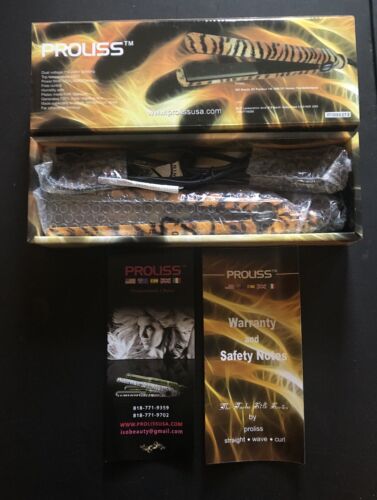 Proliss Tiger Print Turbo Silk Titanium Ionic 1” Flat Iron Straightener