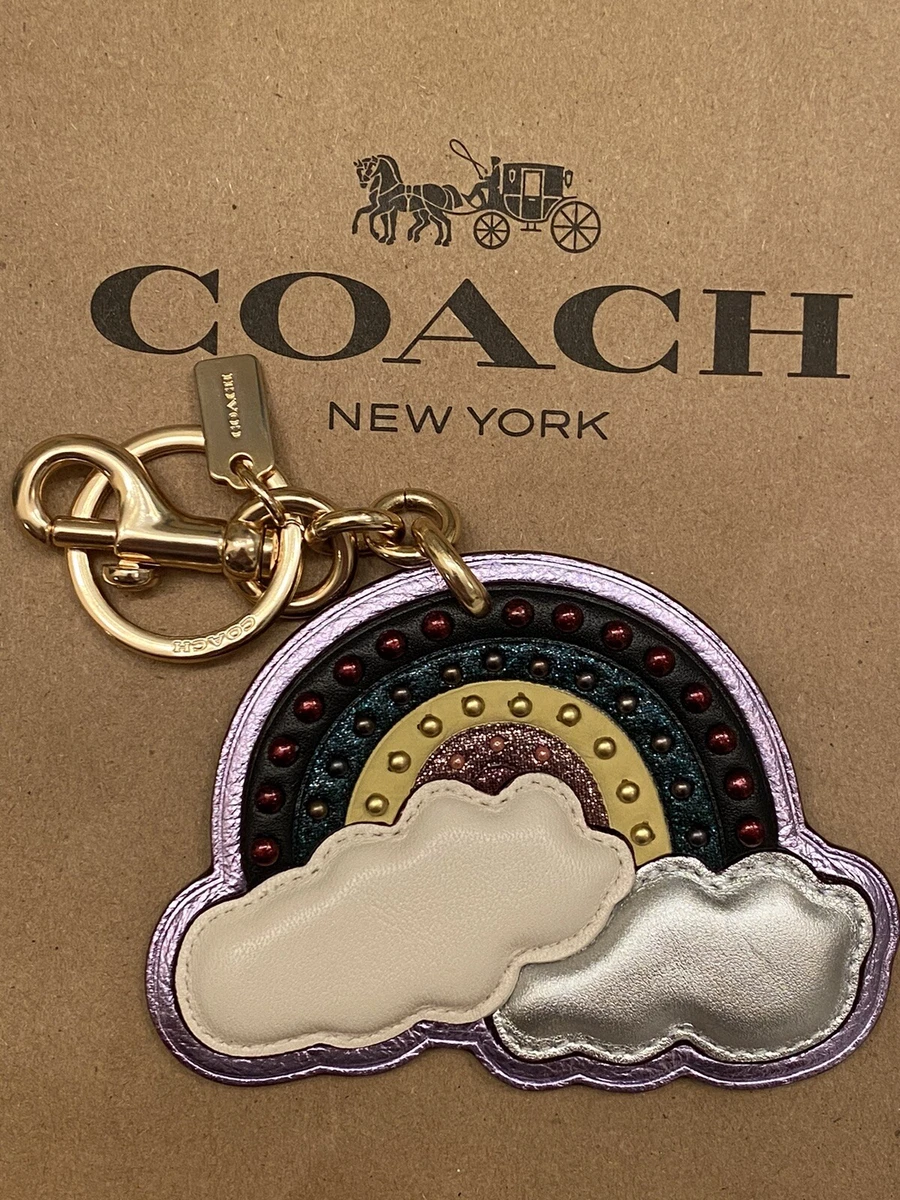 Coach store rainbow keychain