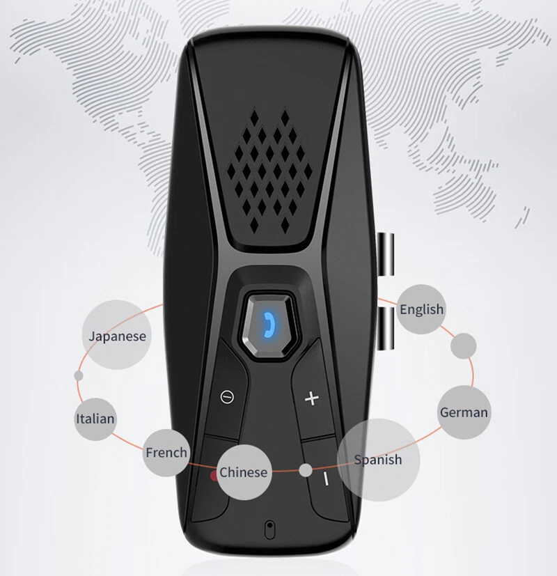 Автомобильный комплект беспроводной Bluetooth 5.0 громкая связь динамик телефон козырек зажим - Изображение 4 из 4