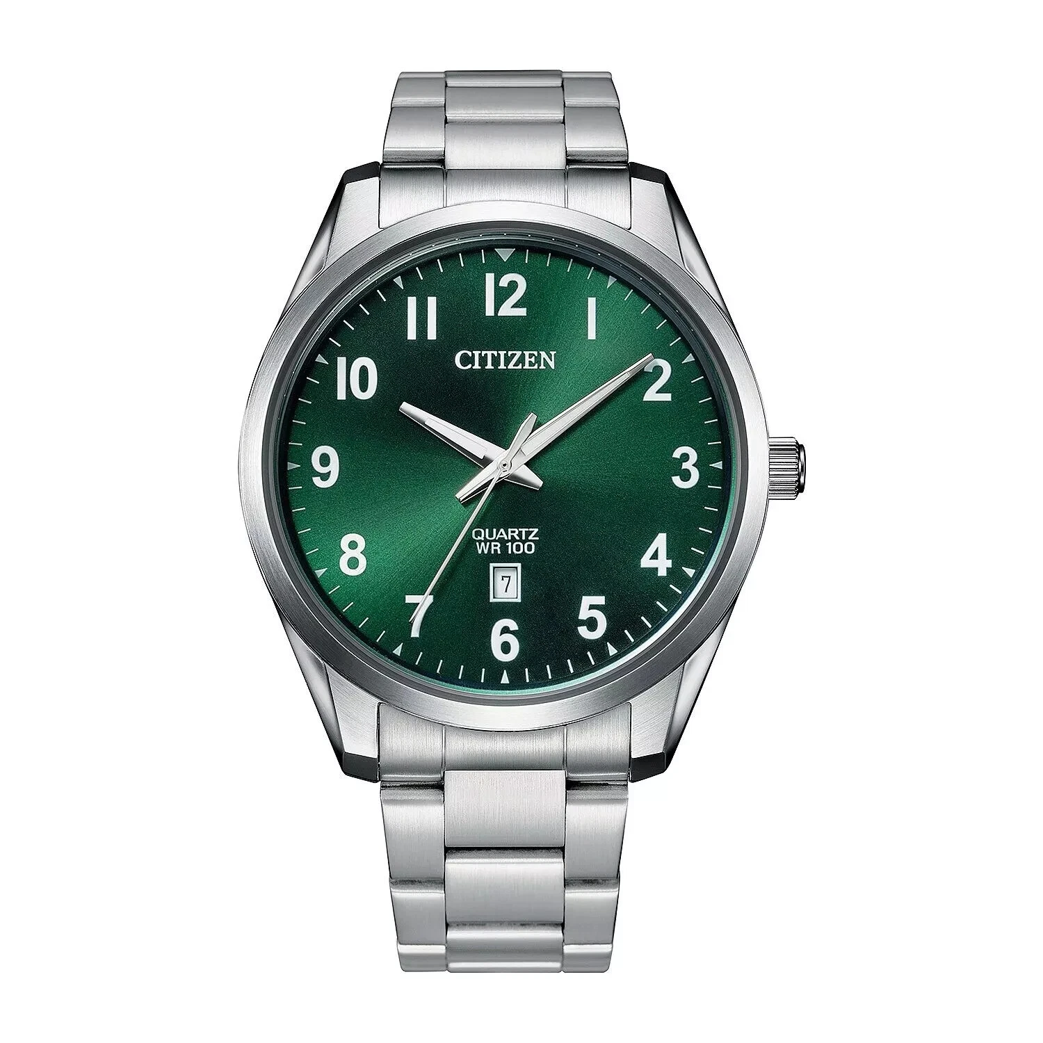 Citizen Men's Quartz Green Dial Stainless Steel Watch - BI1031-51X NEW