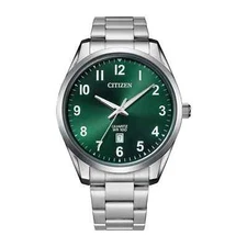 Citizen Men's Quartz Green Dial Stainless Steel Watch - BI1031-51X NEW