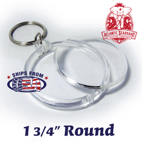 100 Stck. Rund Rohling Klar Acryl Schlüsselanhänger Foto Einsatz Schlüsselanhänger (40 mm) - Bild 1 von 4