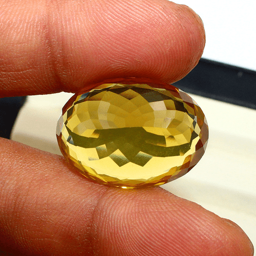VVS 28.87 Cts Natural Beer Quartz Untreated 24x18mm Oval Cut Top Grade Gemstone - Picture 10 of 16