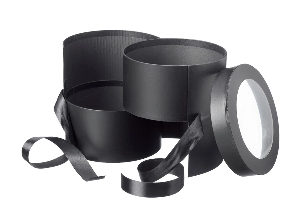 OASIS® Double Layer Split ROUND Rotating Box Gift Hat Box Flower Box Packing