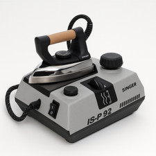 Ferro da stiro singer sp 92 nuovo, vintage scatolo originale, piastra alluminio