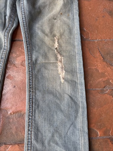 Y2K True Religion Ricky Super Distressed T Rope Jeans Men's 32 Made in USA - Picture 6 of 19