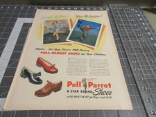 1946 Poll Parrot Star Brand Shoes Boys Girls Ballerina Vintage Print Ad