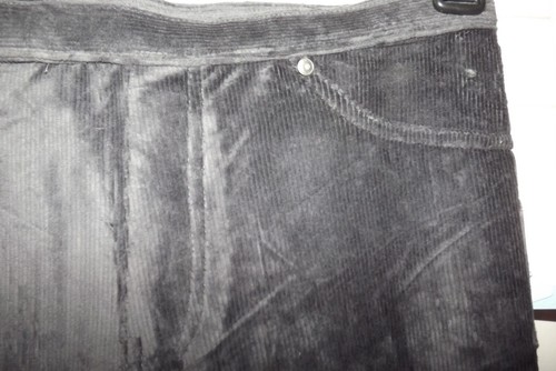 Croft & Barrow Women's Leggings X-Large Gray Stretch Cotton Corduroy Faux Fly - Picture 3 of 5