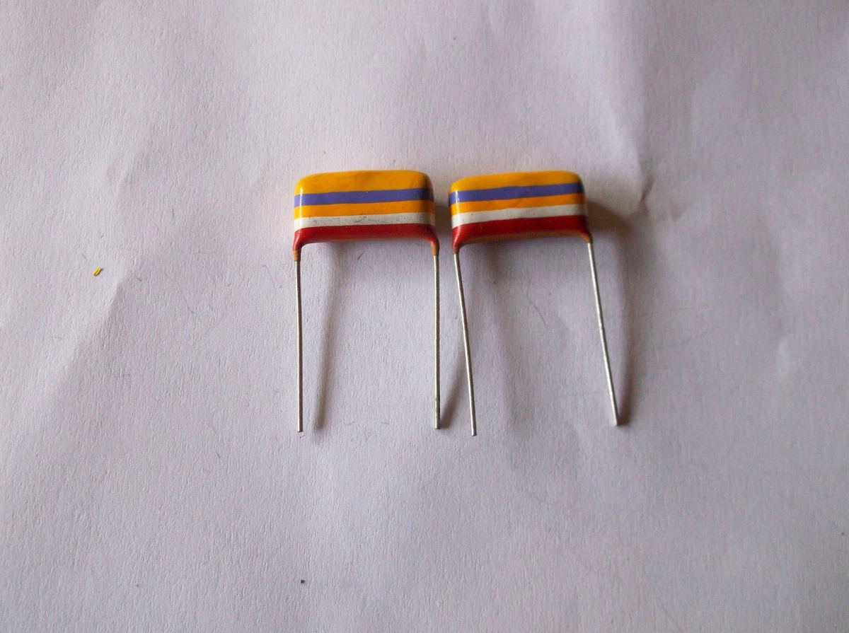 NOS Mullard Condensatore Senape .22 UF 160v &ndash; Vintage &ndash; Mai Usato