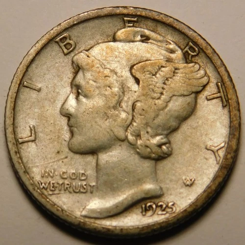 1925 P Mercury Dime VF-EF  Actual Coin Pictured- Not Cleaned, polished or Dipped