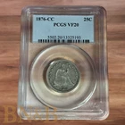 1876 CC Seated Liberty Quarter PCGS VF20 Carson City