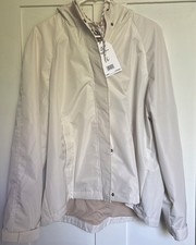 Avalanche Women  s Hooded  Jacket Water Resistant Cream Relaxed Fit xl New