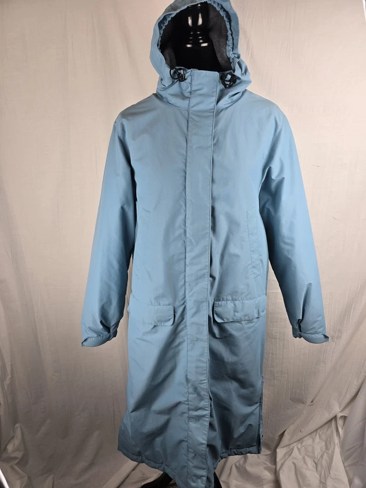 Lands' End Long Hooded Lined Winter Coat Sz M - Image 3 of 4
