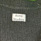 Acne Studios maglione donna medio nero lana manica corta aperto cardigan tasche