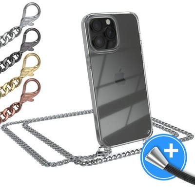EAZY CASE für Apple iPhone 14 Pro Max Hülle Handykette Silikon transparent Cover