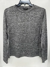 SHEIN Curve Shirt Women’s Size 1XL Gray Long Sleeve Active Wear Shirt 