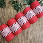 5 X 200g Polyester Cord 3mm Macrame Cord, 1kg, Red
