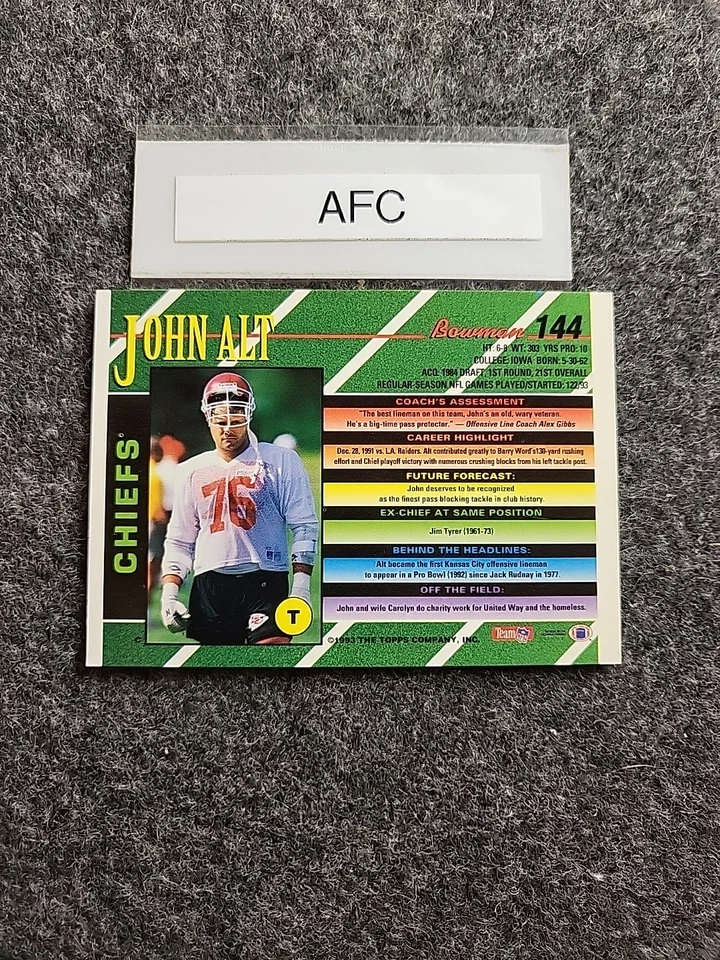 1993 Bowman - John Alt #144 - Image 2 of 2
