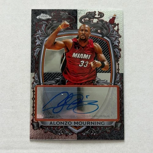New Listing2025-26 Topps Chrome Basketball Alonzo Mourning Auto Signature Style #SS-AM