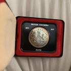 1971 Canada Silver Dollar Coin British Columbia with Case