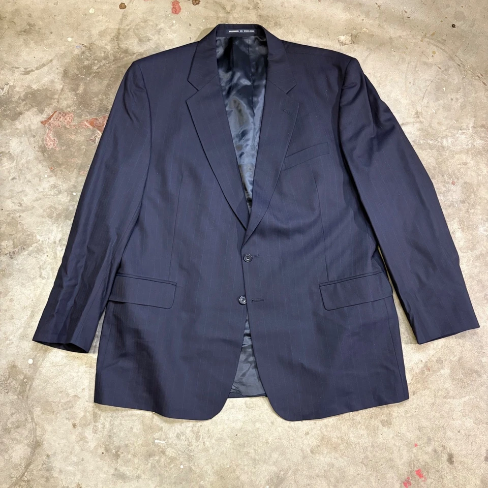 Alexandre of Savile Row London Pinstripe Suit Tailored England 50R 42x34 - Image 2 of 4