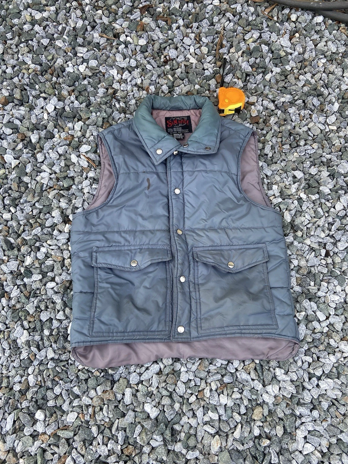 Vintage St. Moritz Puffer Jacket Vest Men's Medium 80's Ski Down Mountain Button
