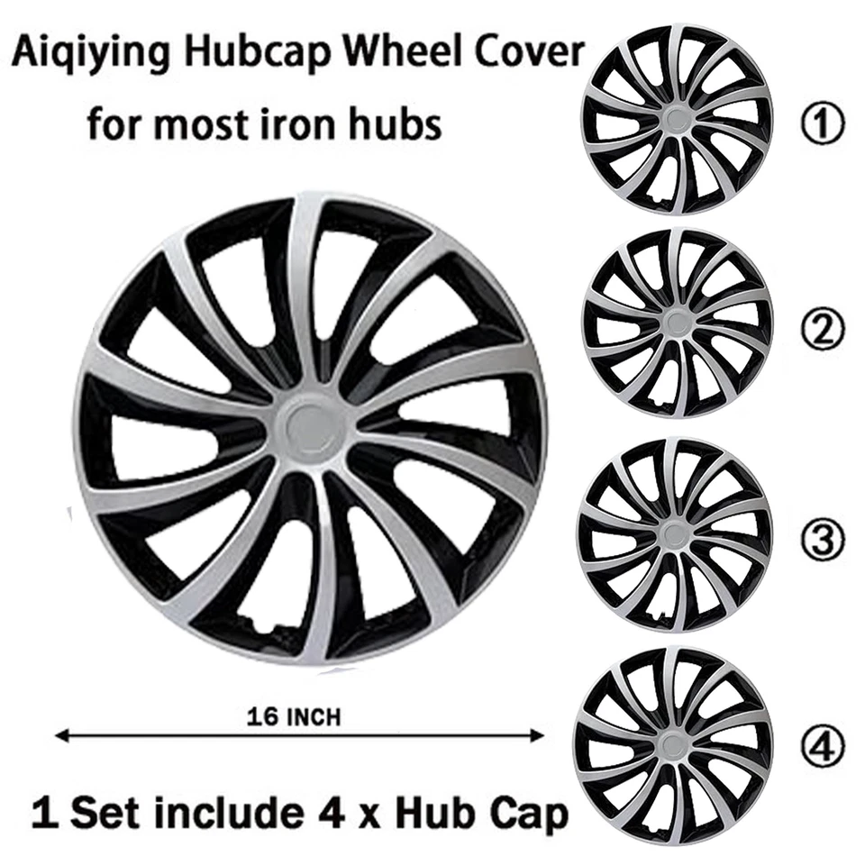 Capas de cubo de roda 4 peças para aro R16, tampas de cubo de pneu 16" para Pontiac Vibe - Imagem 4 de 4