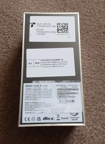 Sealed redmagic 8s pro gaming phone snap dragon NC729J 12GB 256GB black New