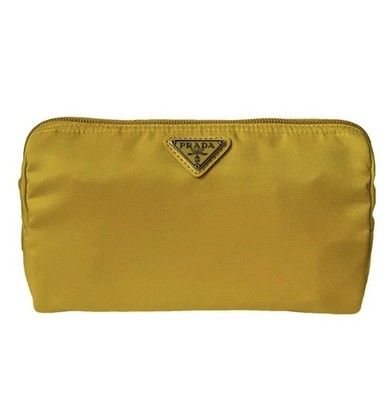 PRADA Nylon Cosmetic Pouch 1NA912 10 x 6 x 4 Tessuto Triangle Logo