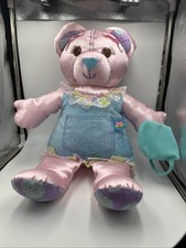 Vintage My Pretty Doodle Bear Pink Satin Denim Lace 1996 Tyco Industries