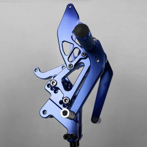 Blue CNC Foot pegs Rearsets Rear Brake set For Yamaha YZF R6 2003 2004 2005 - Picture 10 of 10