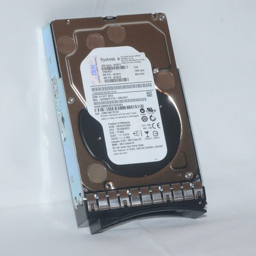 IBM 2TB SAS-Festplatte 7,2K SAS 6G LFF x3650 - 90Y8572 90Y8573 mit Drive Bay - Bild 1 von 4