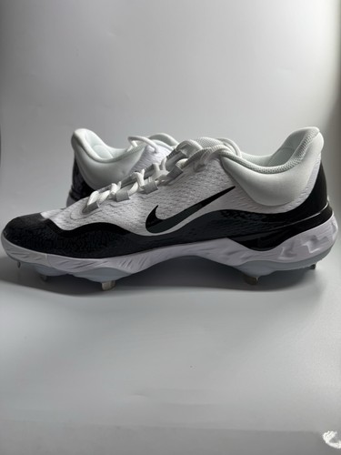 Nike Men’s 14 Alpha Huarache Elite 4 Low Baseball Cleats White/Black FD2745-101 - Picture 7 of 8