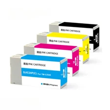 SJIC24P ink cartridge with chip for Eps TM-C3500/C3510 /C3520 printers 1set