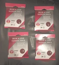 20 PCs Variety 5" Sanding Discs Grit Assorted Hook & Loop 8-Holes Orbital Sander