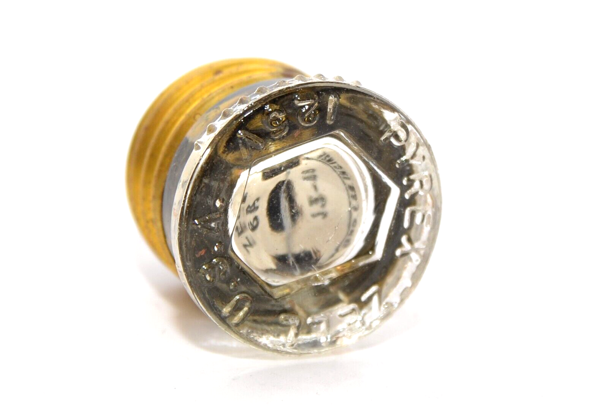 Vintage Pyrex Zell Glass Screw Plug Fuse 125 V / 6 A, C-Quick