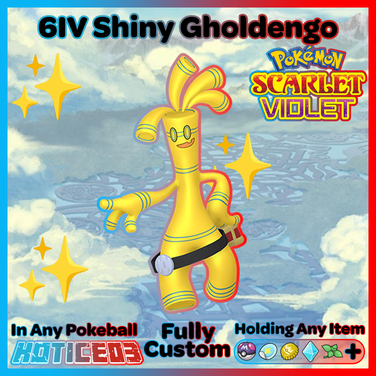 ✨ Shiny/Non Gholdengo 6IV ✨ Pokemon Scarlet & Violet 🚀 Fast