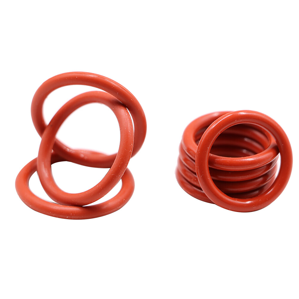 Red Food Grade O-Ring Silicone Rubber Metric 5.0mm Cross Section 18mm - 90mm OD