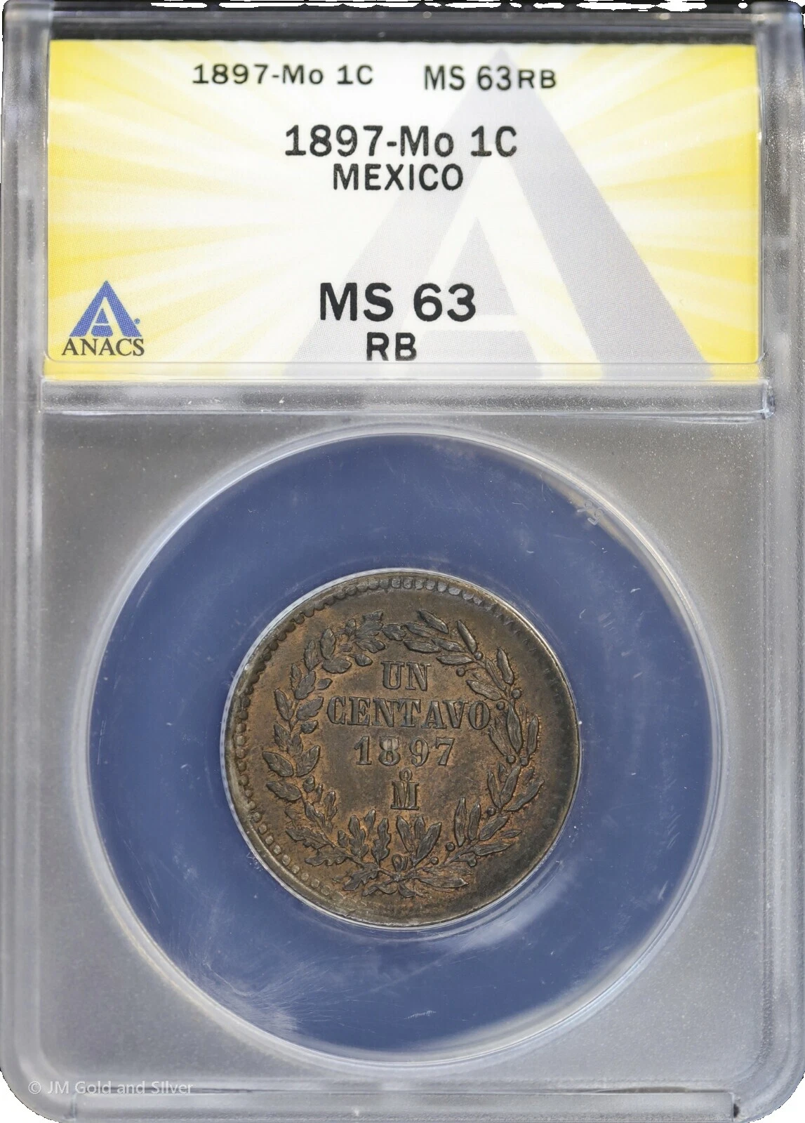 Copper 1897 Year Mexican Coins