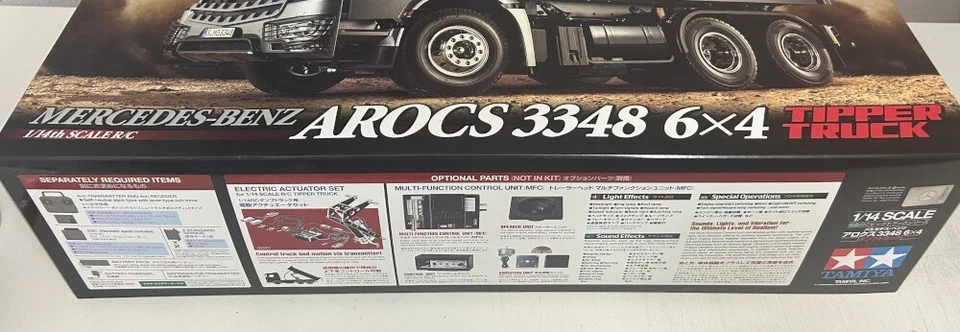 Tamiya 1/14 Mercedes Benz Arocs 3348 6x4 Tipper Truck Pre-Painted Red Sil #56361 - Image 4 of 4