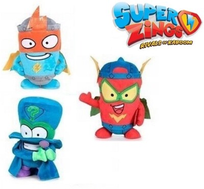 SUPER THINGS RIVAL OF KABOOM PLUSCHTIER  27CM SERIE 2          3 er Set