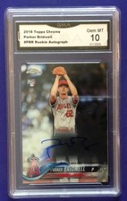 2018 Topps Chrome Parker Bridwell #PBR Rookie Autograph Gem 10