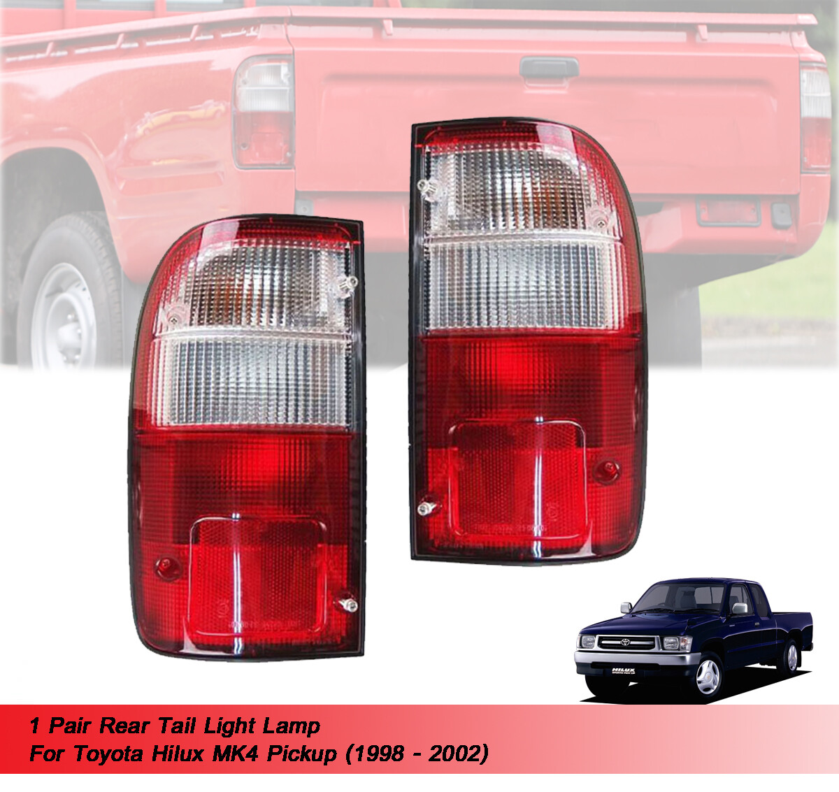 depo ハイラックス 98-04 テールランプ hilux tail lamp Depo LED Tail Light Lamp For Toyota Hilux MK4 Pickup 1998 1999