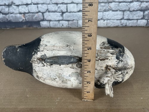 Antique Vintage Duck Decoy Weighted " White/Grey VERY OLD-C - Picture 18 of 18
