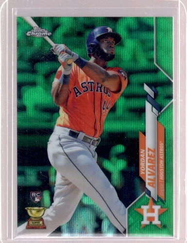 YORDAN ALVAREZ 2020 Topps Chrome #200 Green Wave Refractor Rookie RC #15/99