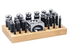 25 Pecs Doming Block & Punch Set For Shaping & Forming Jewelry & Precision Parts
